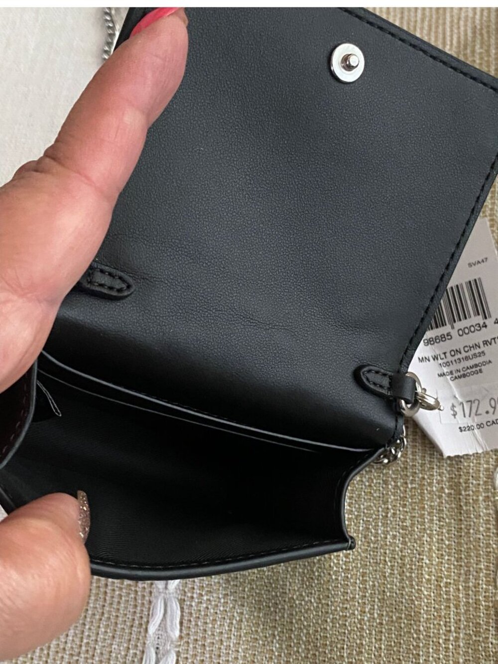 Coach Klare Crossbody + Matching Studded Wallet on Chain Set Black Multi Rivets - Picture 11 of 14